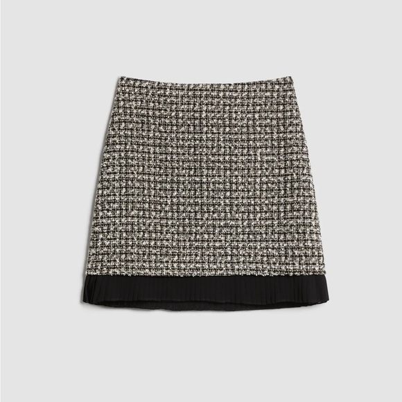 Melanie Lynn Houndstooth Motif A-Line Skirt - Picture 6 of 10